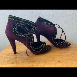 “Kotur” purple suede dress shoes size 39.5